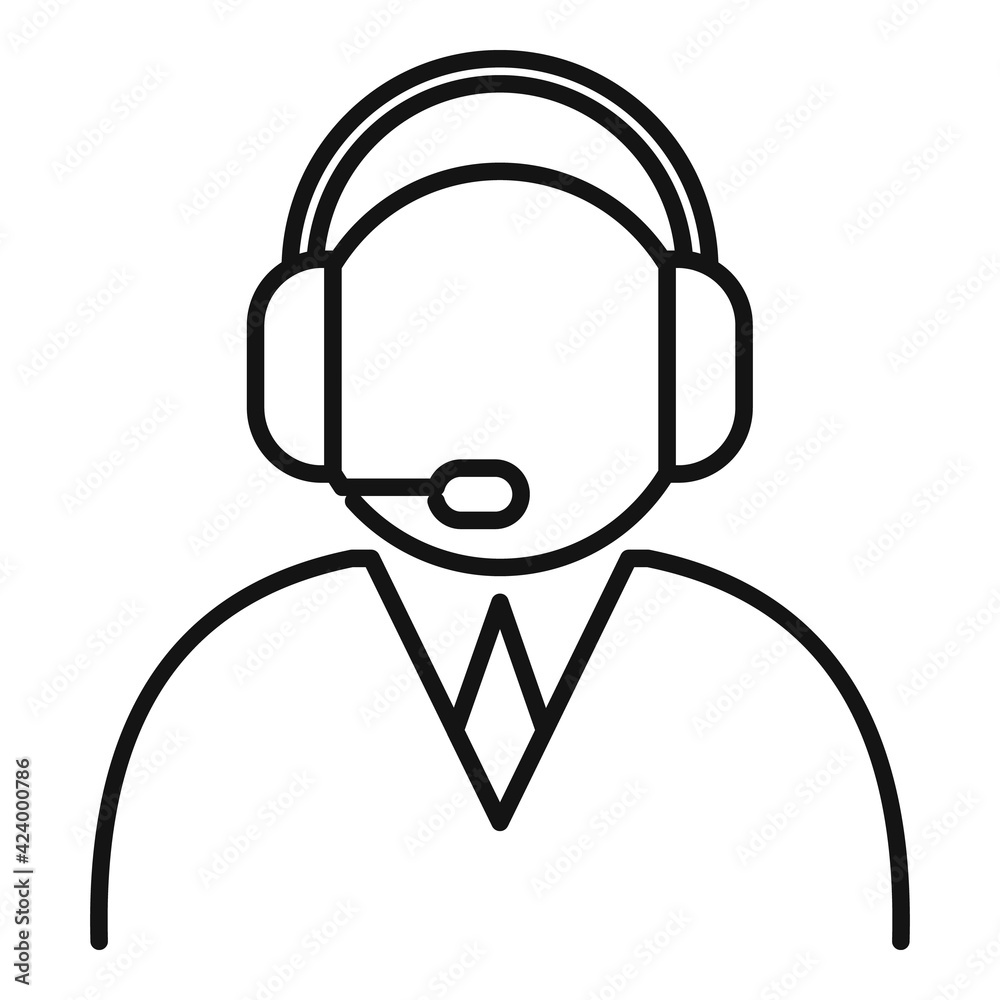 Trade operator icon, outline style Trade operator icon, outline style