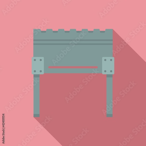 Brazier furniture icon, flat style