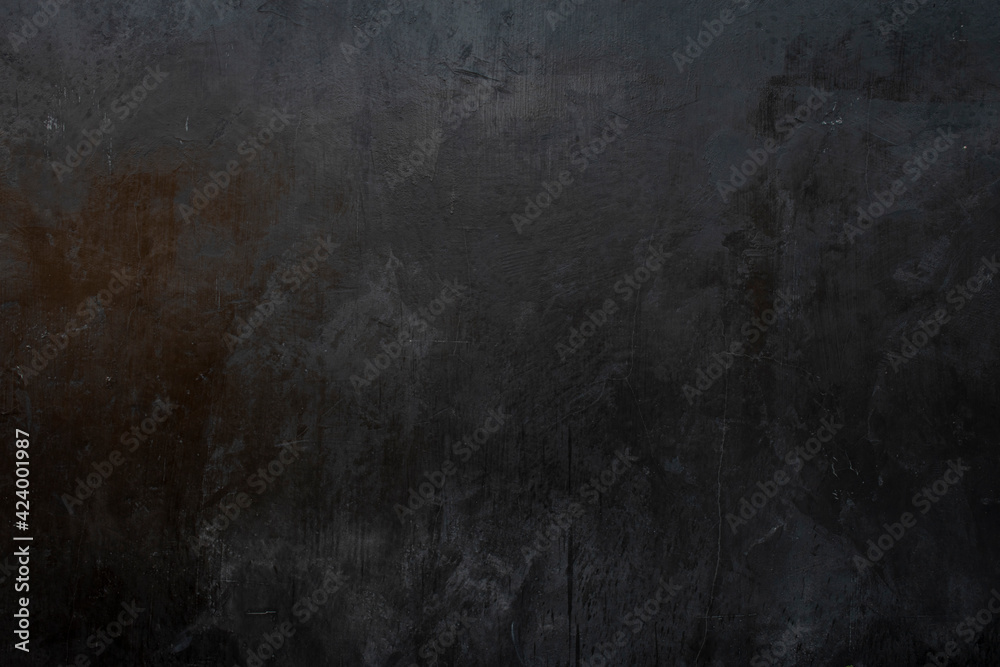 Grunge dark black background or texture with space