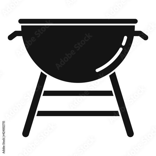 Cooking brazier icon, simple style