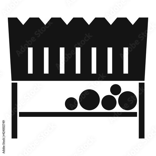 Pan brazier icon, simple style