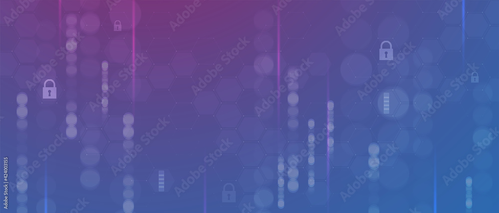 internet digital security technology concept for business background. Lock on circuit board internet digital security technology concept for business background. Lock on circuit board