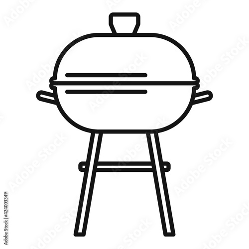 Chicken brazier icon, outline style