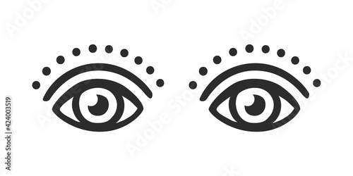 Vector Eyes in Black on White