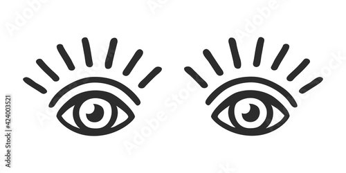 Vector Eyes in Black on White