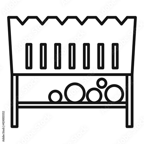 Pan brazier icon, outline style