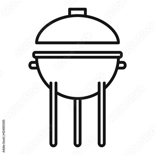 Pork brazier icon, outline style