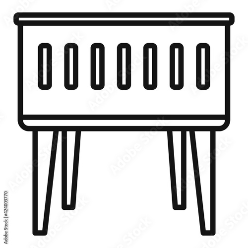 Smoke brazier icon, outline style