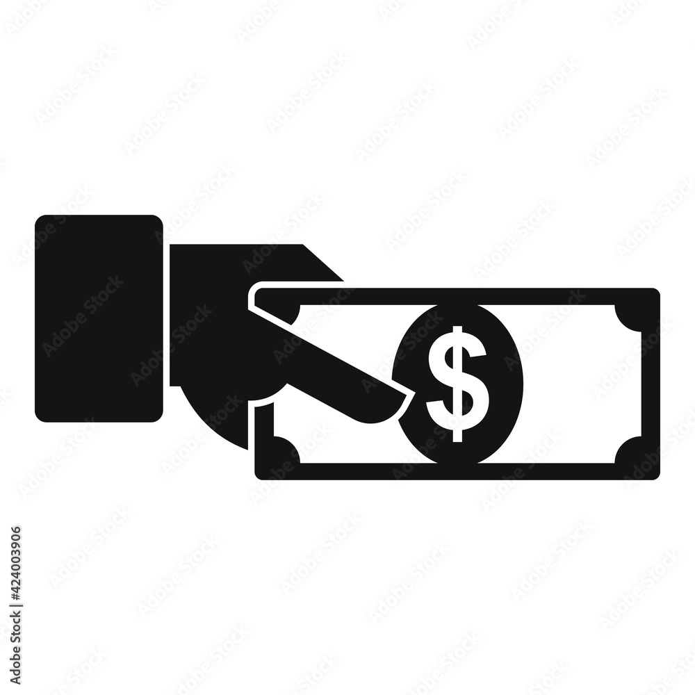 Take money credit icon, simple style