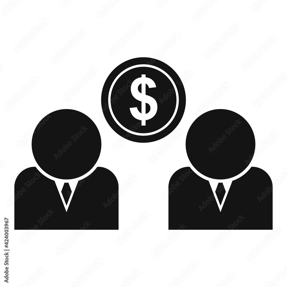 Credit person icon, simple style Credit person icon, simple style