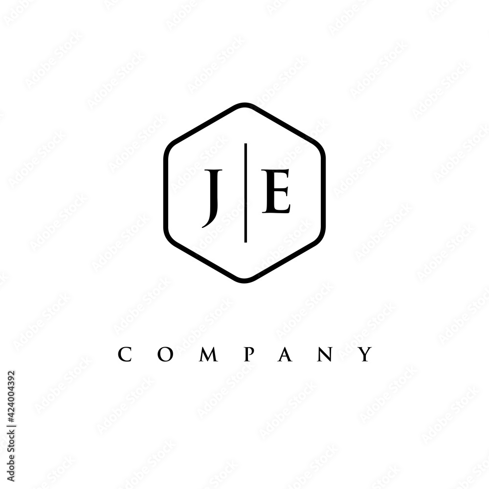 initial JE logo design vector initial JE logo design vector