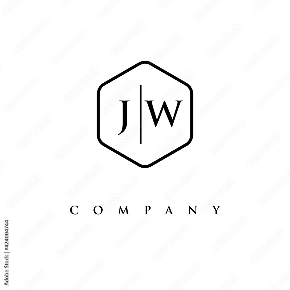 initial JW logo design vector initial JW logo design vector