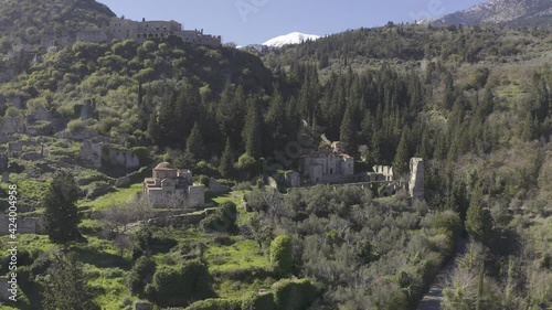 Aerial, The Ancient Mystras, Peloponnes, Greece photo