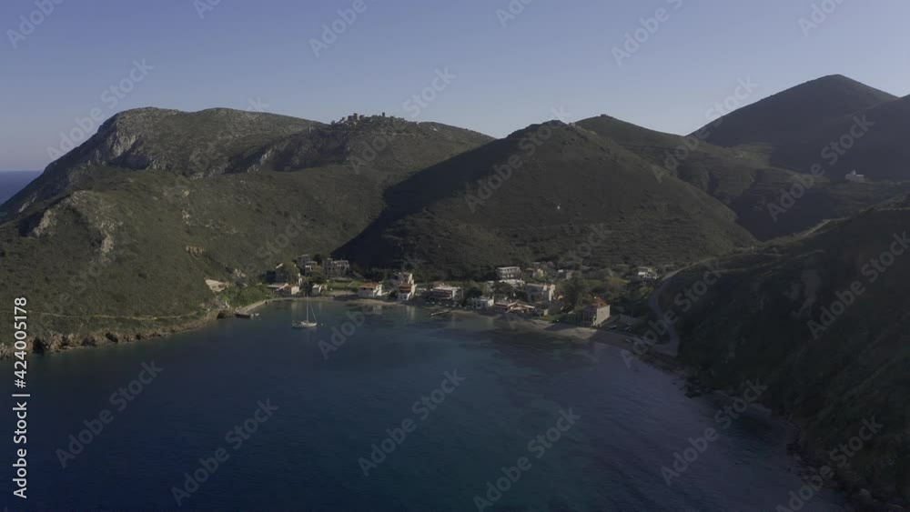 Aerial Around Porto Kagio, Peloponnes, Greece Aerial Around Porto Kagio, Peloponnes, Greece