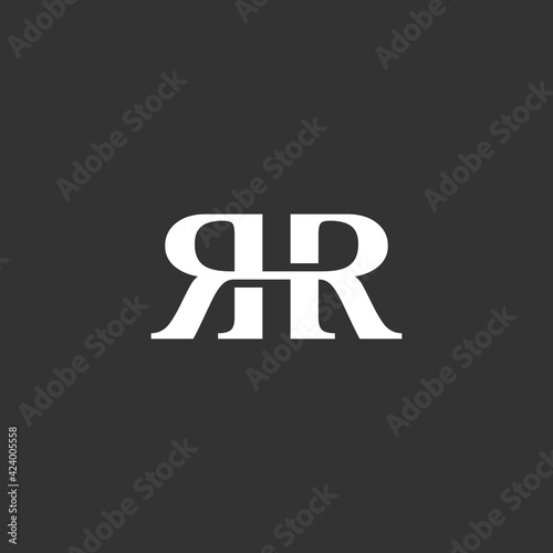 Simple monogram design template with letter RHR photo