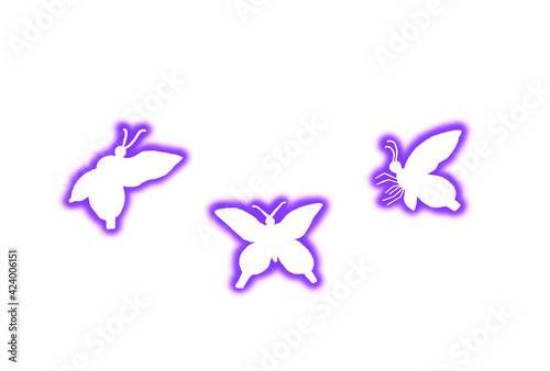 Purple butterfly spirit illustration design