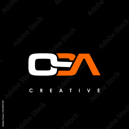OSA Letter Initial Logo Design Template Vector Illustration photo