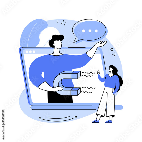 Word of mouth marketing abstract concept vector illustration.