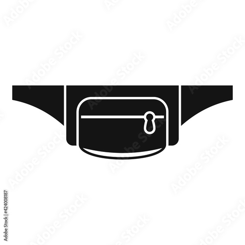 Foto Cloth waist bag icon, simple style