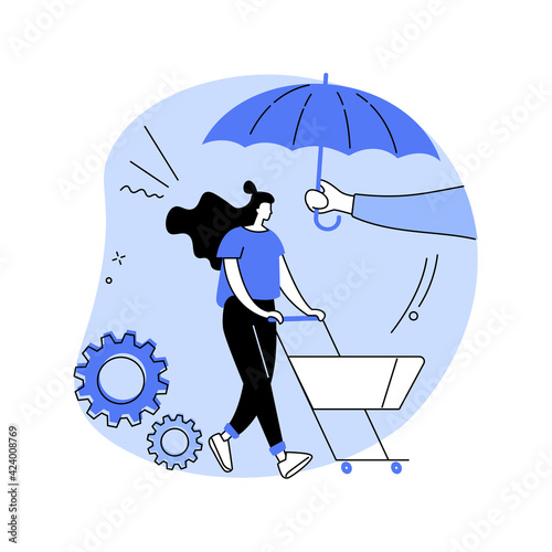 Consumer protection abstract concept vector illustration.