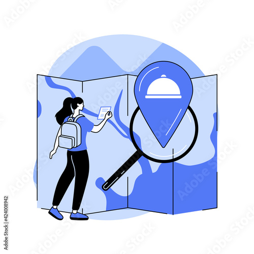 Culinary tourism abstract concept vector illustration.