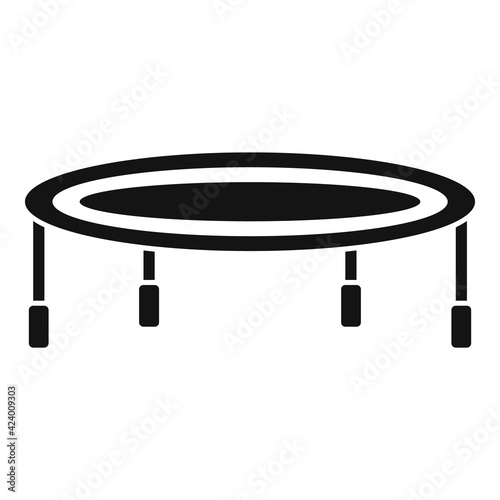 Gym trampoline icon, simple style