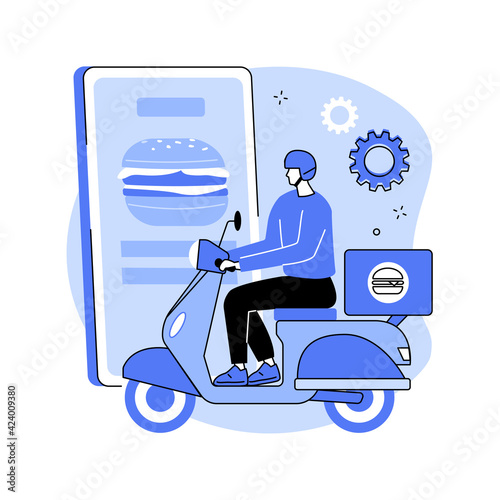 Food delivery service abstract concept vector illustration.