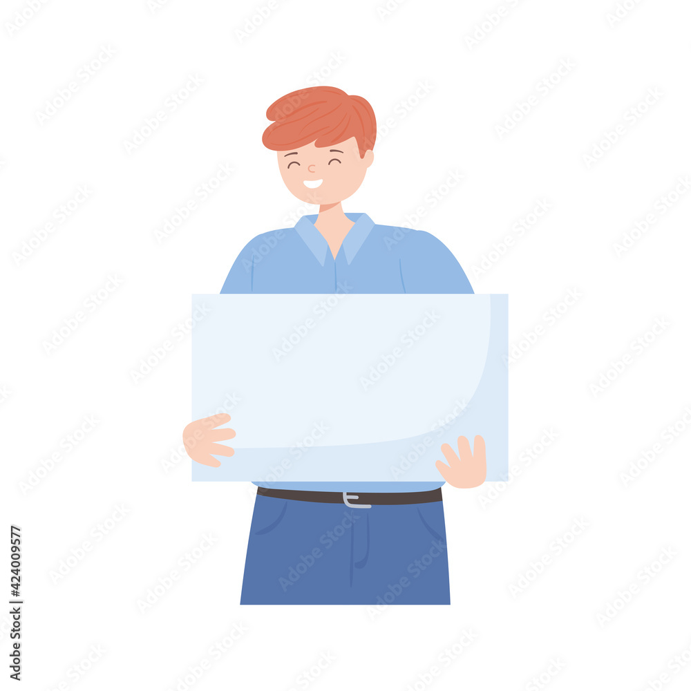 boy with sign