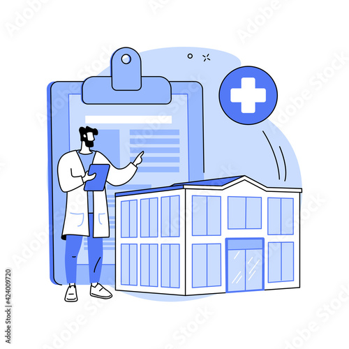 Private healthcare abstract concept vector illustration.