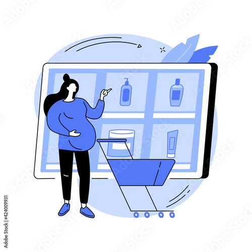 Maternity care products abstract concept vector illustration.