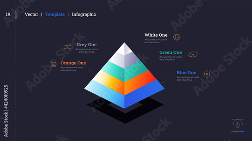 Minimalistic infographic presentation slide.