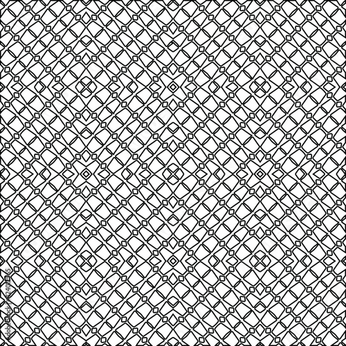 Geometric vector pattern with triangular elements. Seamless abstract ornament for wallpapers and backgrounds. Black and white colors. 