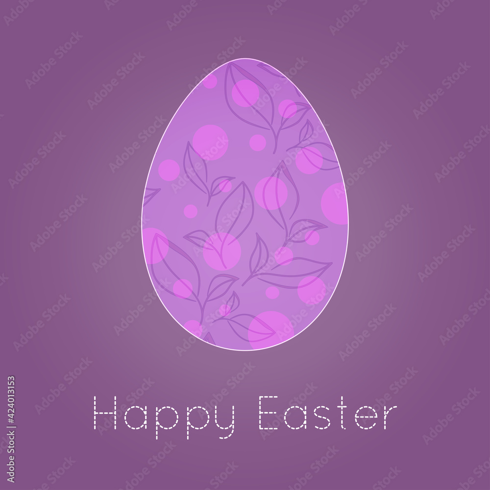 Easter egg holiday greeting card in pastel tone, vector
Easter egg holiday greeting card in pastel tone, vector