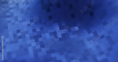blue abstract background  flowing patterns and lines. Metallic material. 3D rendering