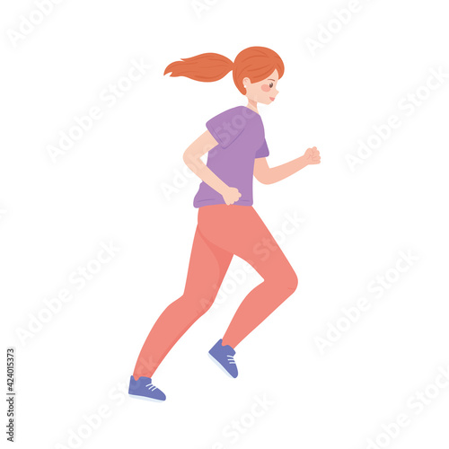 woman running activity