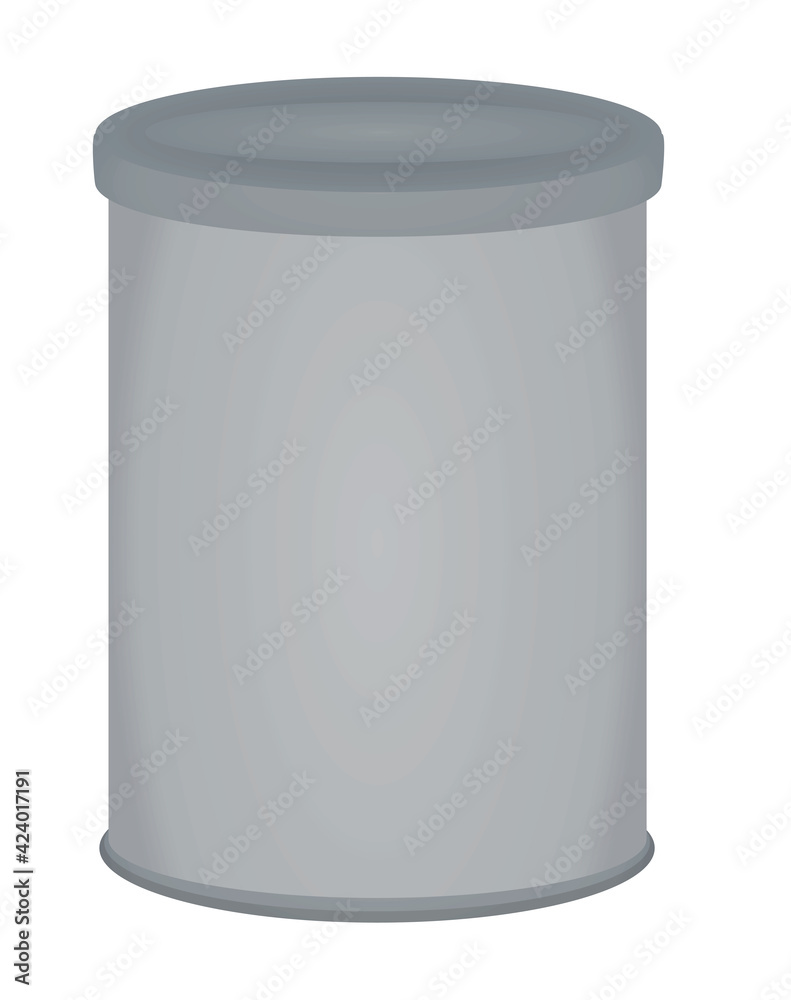 Silver kitchen container. vector illustration Silver kitchen container. vector illustration