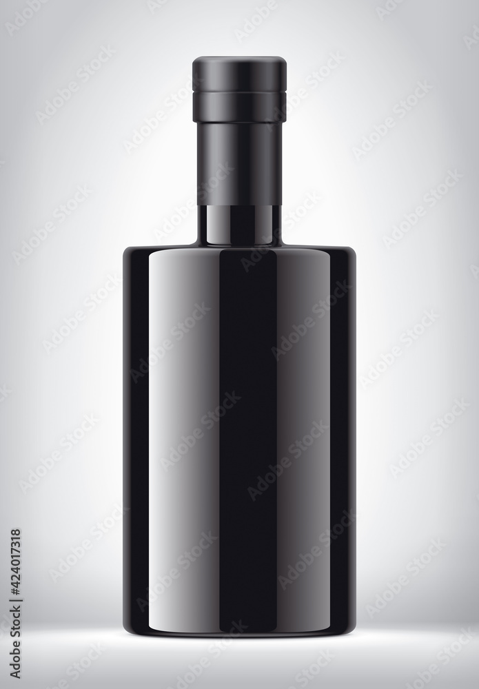 Non-transparent Bottle on background. Foil version. Non-transparent Bottle on background. Foil version.