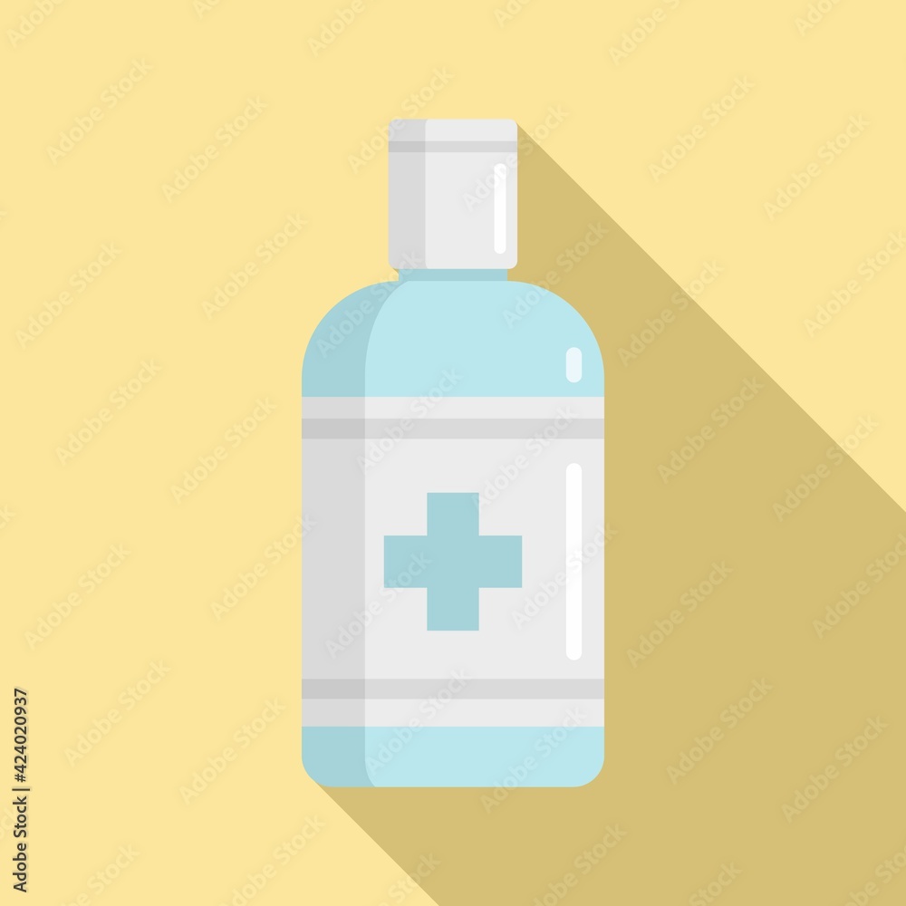 Obraz premium Antiseptic hygiene icon, flat style