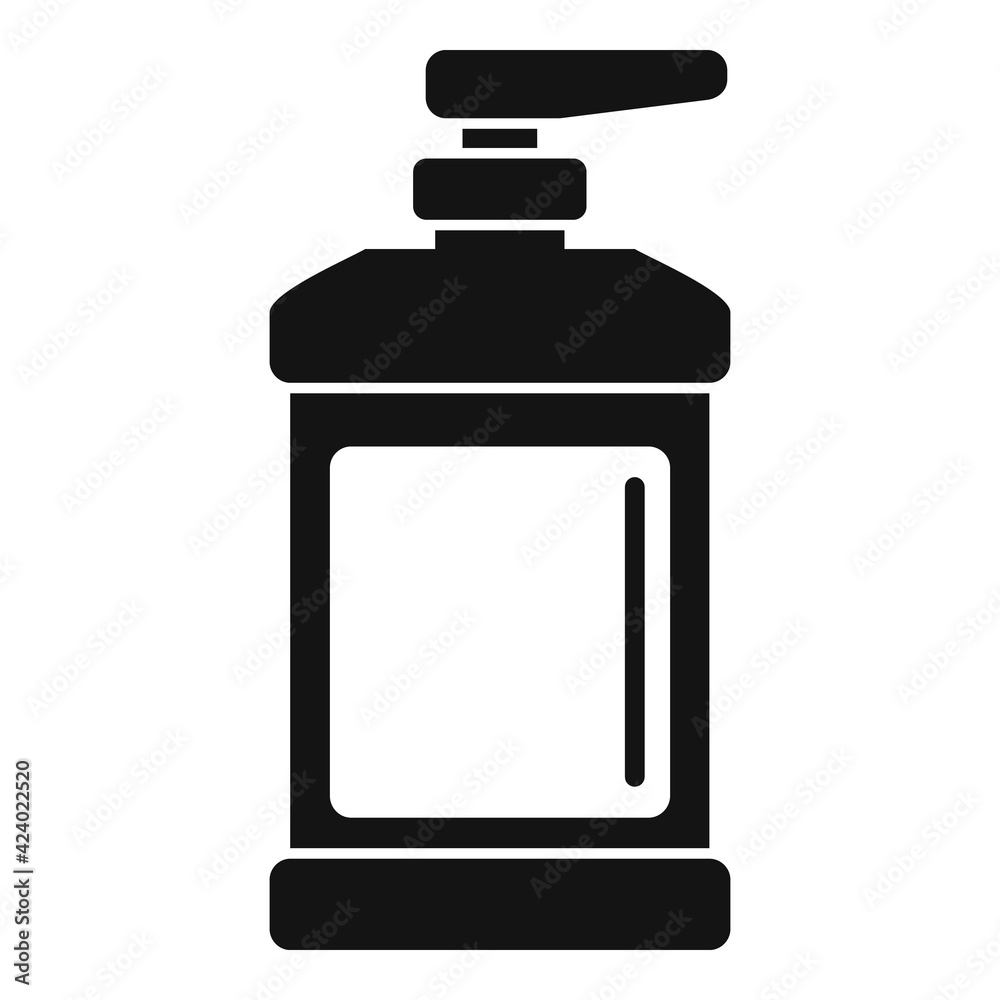 Fototapeta premium Coronavirus dispenser antiseptic icon, simple style
