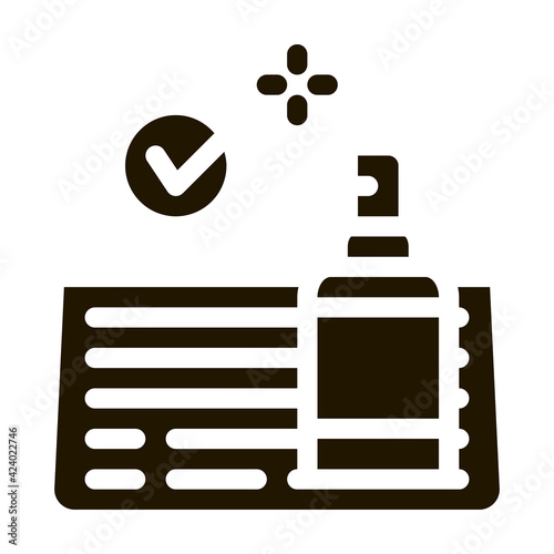 keyboard disinfection from computer glyph icon vector. keyboard disinfection from computer sign. isolated symbol illustration