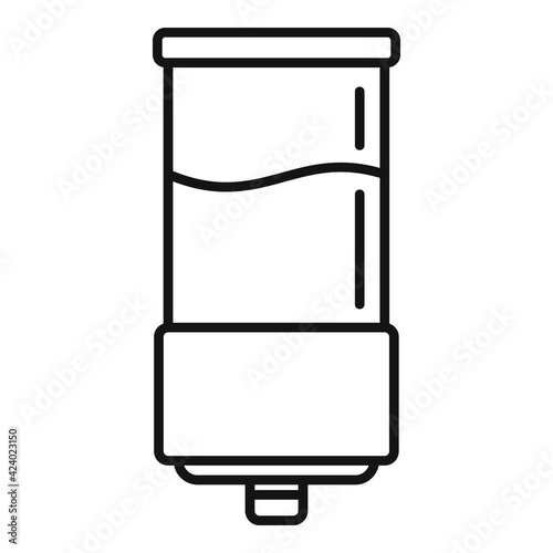 Gel wall dispenser icon, outline style