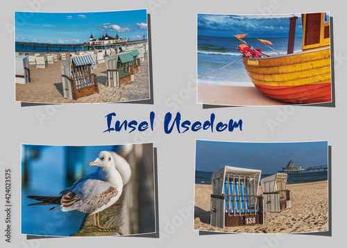 Postkarte Insel Usedom