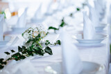 Luxury wedding place setting with kind of a flowers, wed concept