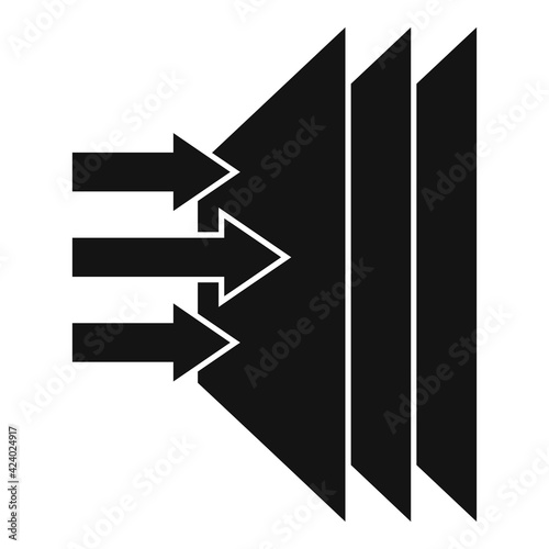 Soundproofing layer icon, simple style