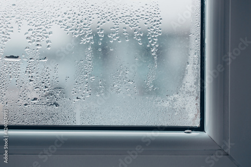 Heavily dewy or misty window, incorrectly adjusted window during the frosty season