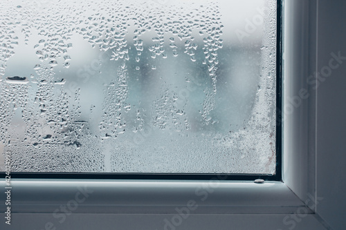 Photography Heavily dewy or misty window, incorrectly adjusted window during the frosty seas
