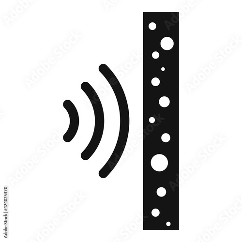 Foam soundproof wall icon, simple style