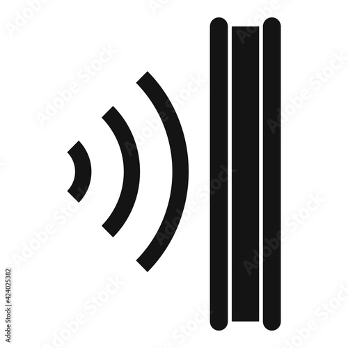 Sound absorbing icon, simple style