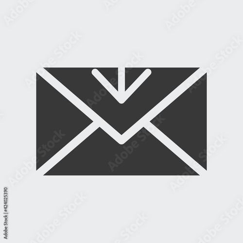 Receive mail icon isolated on background. Mail symbol modern, simple, vector, icon for website design, mobile app, ui. Vector Illustration