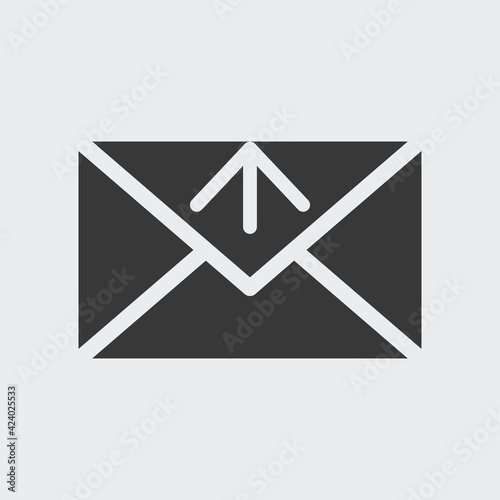 Send mail icon isolated on background. Mail symbol modern, simple, vector, icon for website design, mobile app, ui. Vector Illustration